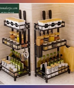 Giá Kệ Gia Vị Nhà Bếp Đa Năng Thông Minh 3 Tầng
