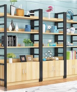 Kệ gỗ sắt có tủ KCT01