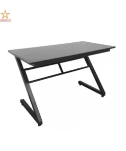 Bàn Gaming Chữ Z Kiểu Chân Sắt Đen – Mặt Bàn Đen