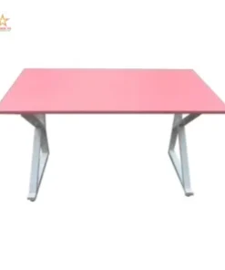 Bàn Gaming STAR Chữ K Mặt Bàn Hồng (120x75x60) (Chân Trắng)